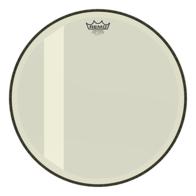 Remo - P3-1020-00-FLT - Bass Drum, Powerstroke 3, Hazy, Felt Tone, 20" Diameter