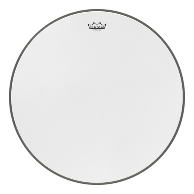 Remo - P3-1824-WS- - Bass Drum, Powerstroke 3, Ambassador, White Suede, 24" Diameter