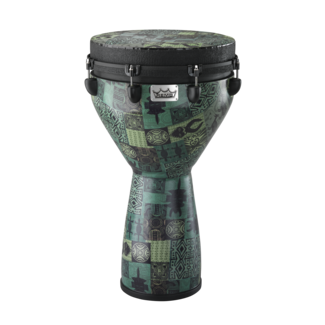 Remo Remo - DJ-0016-24- - Djembe, Mondo, Designer Series, Key-Tuned, 16" X 27", Skyndeep, Contour Tuning Brackets, Adinkra Finish