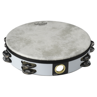 Remo Remo - TA-5106-70- - **Remo Asia**, Tambourine, Fiberskyn, Pre-Tuned, 6" Diameter, 6 Pairs Jingles X 1 Row, Black