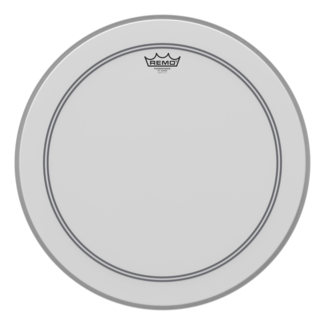 Remo Remo - P3-1120-10- - Bass Drum, Powerstroke 3, Coated, 20" Diameter, No Stripe, Bottom Black Dot