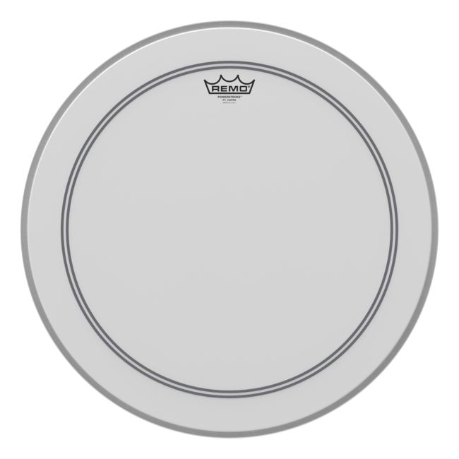 Remo - P3-1120-10- - Bass Drum, Powerstroke 3, Coated, 20" Diameter, No Stripe, Bottom Black Dot