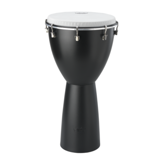 Remo Remo - DJ-6012-70- - **Remo Asia**, Djembe, Apex Djembe, 12" X 22", Key-Tuned, Skyndeep Goat Stripe Black Drumhead, Black