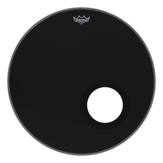 Remo Remo - ES-1022-MP- - **Special Order**, Bass Drum, Ambassador, Ebony, 22" Diameter, Mp