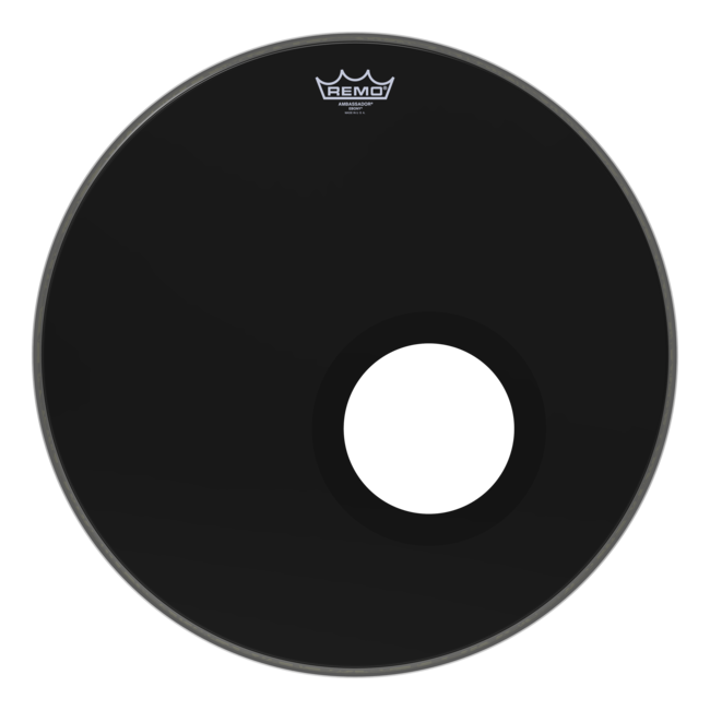 Remo - ES-1020-MP- - **Special Order**, Bass Drum, Ambassador, Ebony, 20" Diameter, Mp