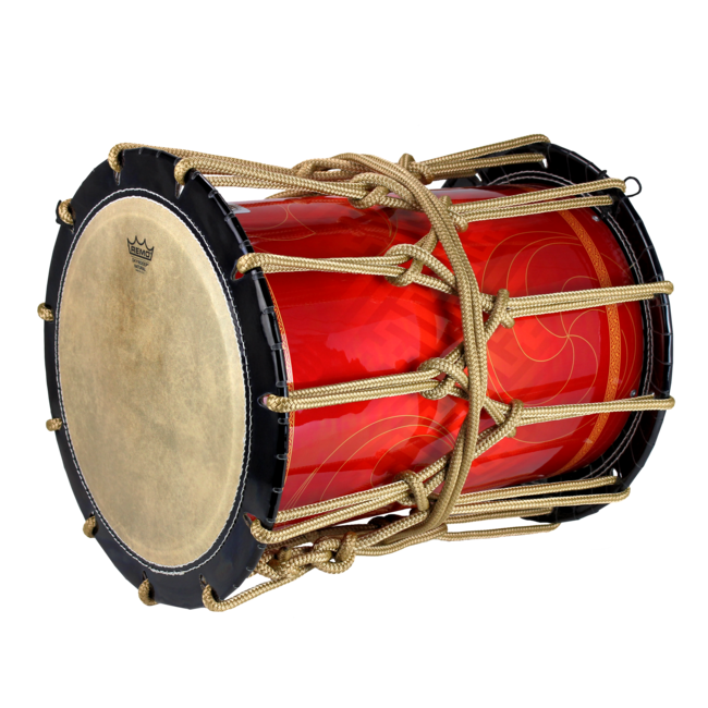Remo - JO-1521-72-SN003 - Katsugi Okedaiko, 15" X 21.5" Acousticon Shell, Rope Tuned, Skyndeep Natural Drumhead, Samurai Dream Finish, Bachi Sticks, Strap