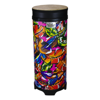 Remo Remo - TU-0512-09- - Tubano, Pre-Tuned, Skyndeep, Fiberskyn Graphic Mondo Drumhead, 12" Diameter, 26" Height, Tropical Leaf