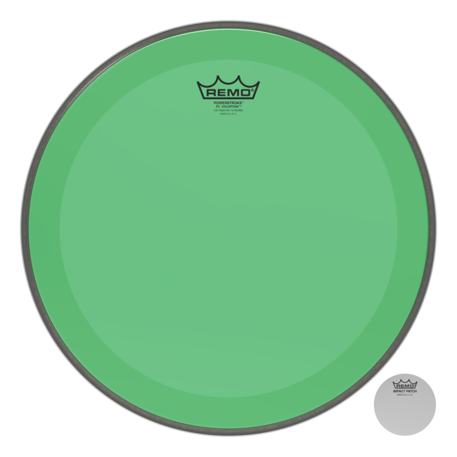Remo - P3-1316-CT-OG - Bass Drum, Powerstroke 3, Colortone, 16" Diameter, No Striping, Orange