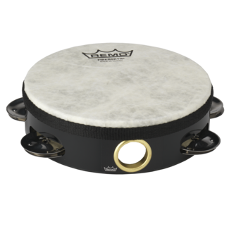 Remo Remo - TA-5106-00- - **Remo Asia**, Tambourine, Fiberskyn, Pre-Tuned, 6" Diameter, 6 Pairs Jingles X 1 Row, White
