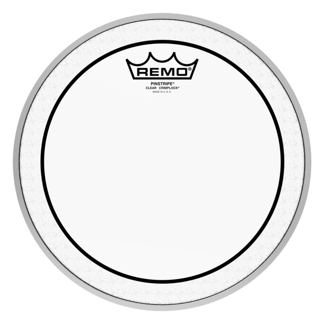 Remo - PS-0312-MP- - Batter, Crimplock, Pinstripe, Clear, 12" Diameter