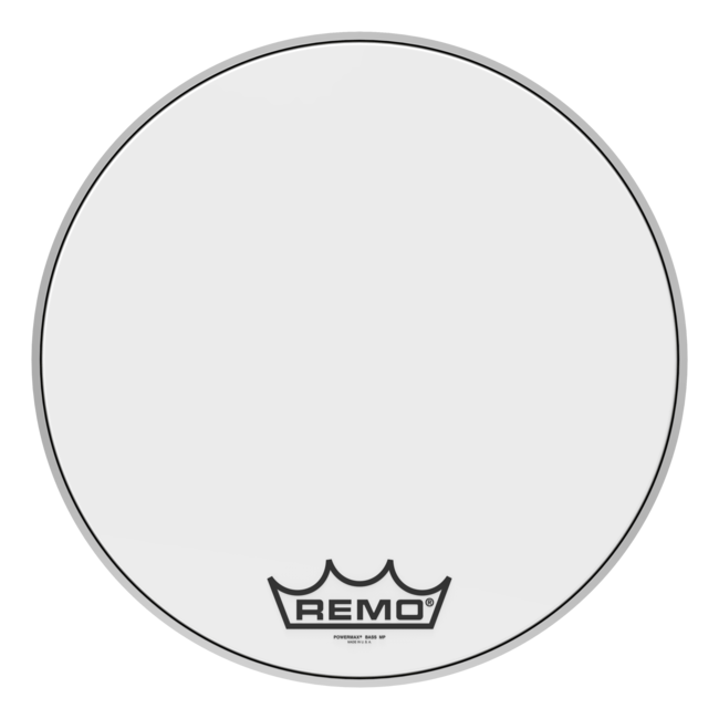 Remo - PM-1022-MP- - Bass Drum, Powermax, Ultra White, 22" Diameter, Mp