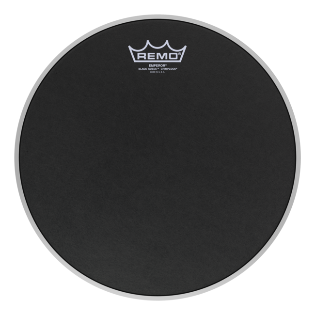 Remo - ES-0813-MP- - Batter, Crimplock, Emperor, Black Suede, 13" Diameter