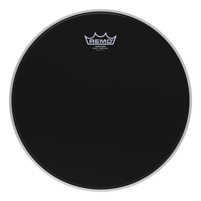 Remo - PS-0406-MP- - Batter, Crimplock, Pinstripe, Ebony, 6" Diameter