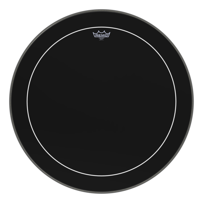 Remo - ES-1628-PS- - **Special Order**, Bass Drum, Pinstripe, Ebony, 28" Diameter