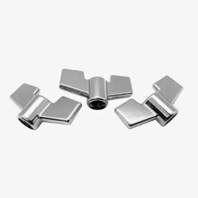 Danmar - 515-8mm - 3-Pack Chrome Wing Nut topper for Cymbal Stand
