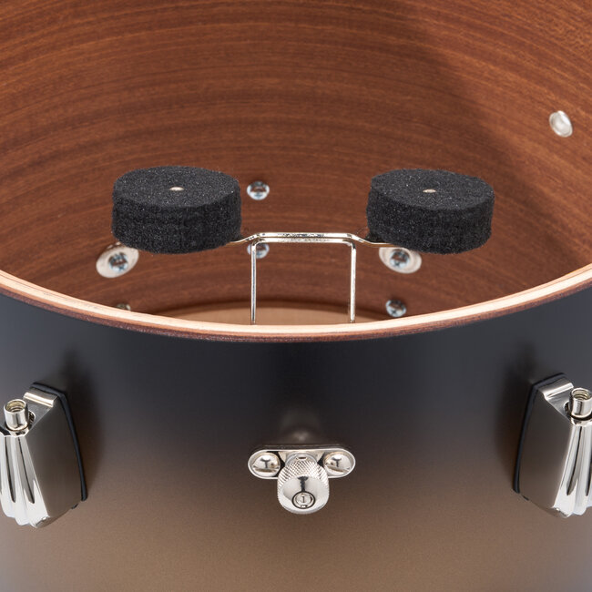 Slingerland - SLLS0913TTKSK372 - 9x13 Mahogany/Poplar Rack Tom, Black & Gold Lacquer, Nickel Hardware