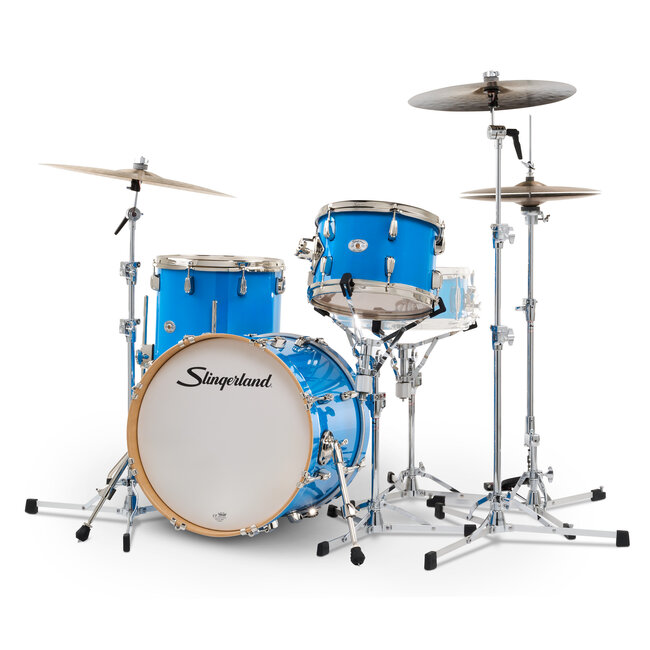 Slingerland - SDKTSKK18N03ARLBL - 3pc Studio King Kit, 12/14F/18K, Lunar Blue Lacquer, Nickel Hardware