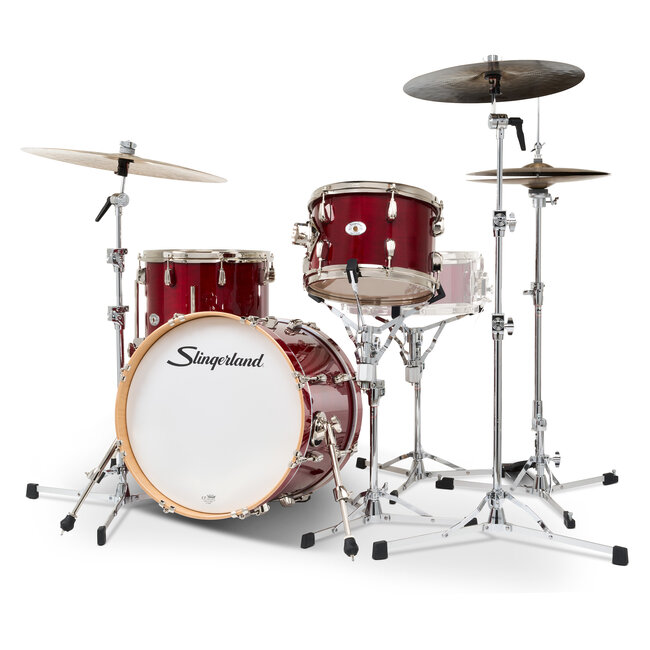 Slingerland - SDKTSKK18N03ARRCR - 3pc Studio King Kit, 12/14F/18K, Royal Crimson Lacquer, Nickel Hardware