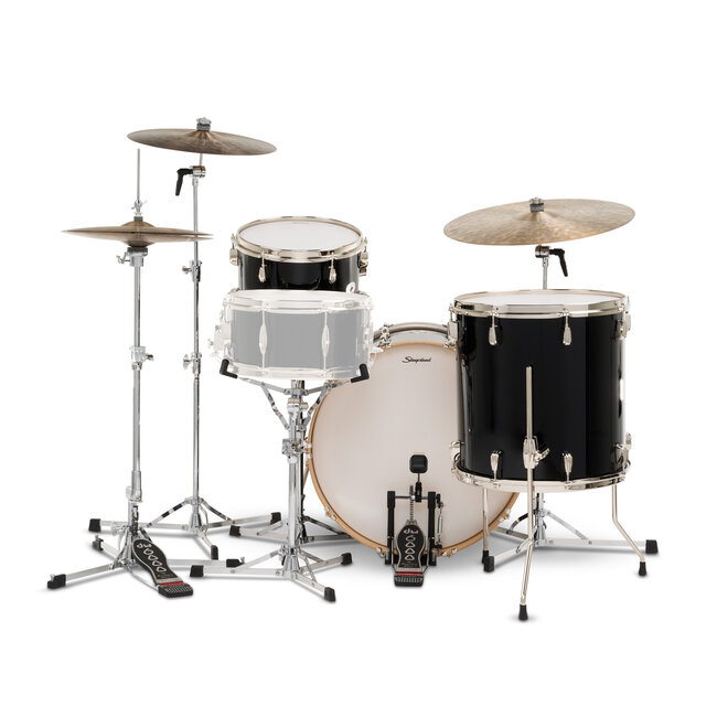Slingerland - SDKTSKK22N03AHDNB - 3pc Studio King Kit, 13/16F/22K, Del Norte Black Lacquer, Nickel Hardware