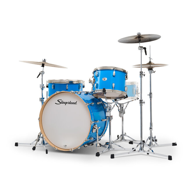 Slingerland - SDKTSKK22N03AHLBL - 3pc Studio King Kit, 13/16F/22K, Lunar Blue Lacquer, Nickel Hardware