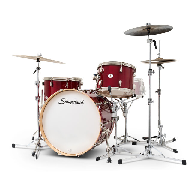Slingerland - SDKTSKK22N03AHRCR - 3pc Studio King Kit, 13/16F/22K, Royal Crimson Lacquer, Nickel Hardware