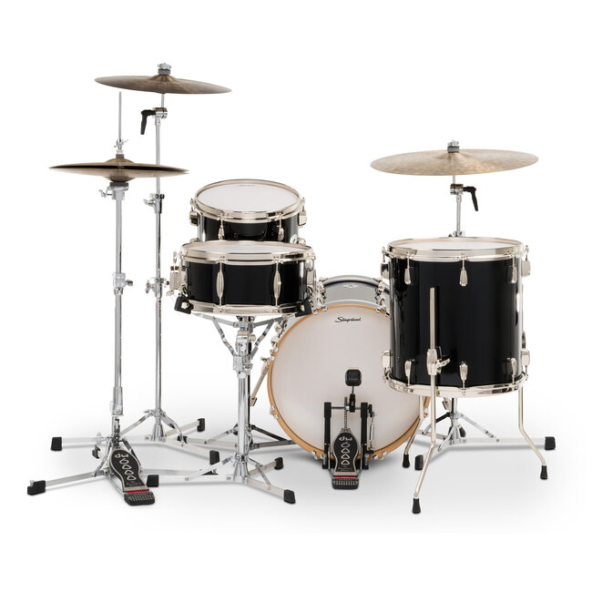 Slingerland - SDKTSKK18N04AZDNB - 4pc Studio King Kit, 12/14F/18K/5.5S, Del Norte Black Lacquer, Nickel Hardware