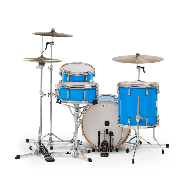 Slingerland - SDKTSKK18N04AZLBL - 4pc Studio King Kit, 12/14F/18K/5.5S, Lunar Blue Lacquer, Nickel Hardware
