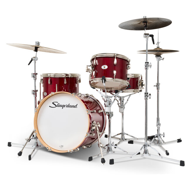Slingerland - SDKTSKK18N04AZRCR - 4pc Studio King Kit, 12/14F/18K/5.5S, Royal Crimson Lacquer, Nickel Hardware