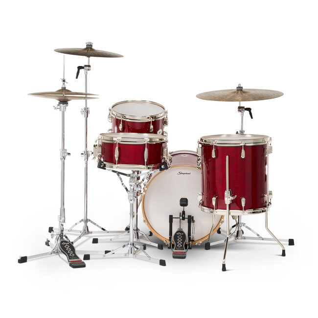 Slingerland - SDKTSKK18N04AZRCR - 4pc Studio King Kit, 12/14F/18K/5.5S, Royal Crimson Lacquer, Nickel Hardware