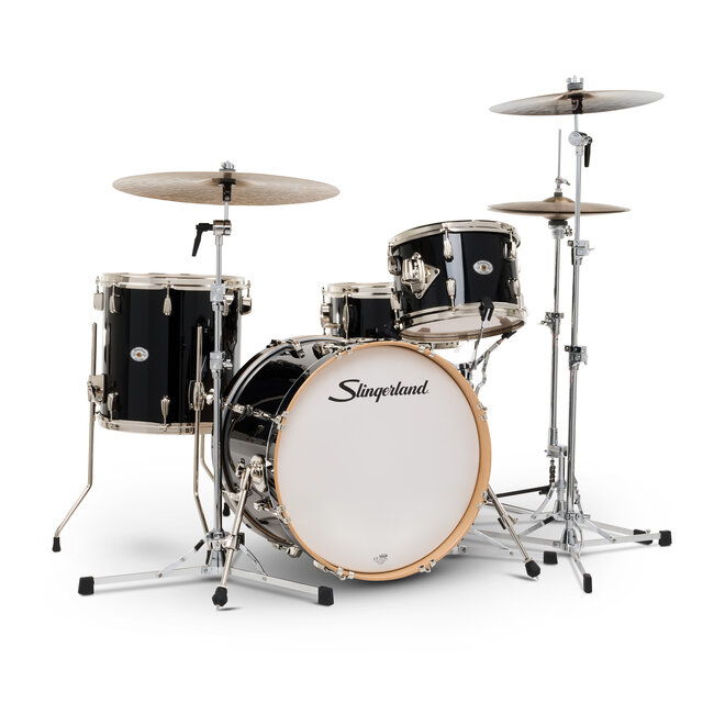 Slingerland - SDKTSKK20N04DKDNB - 4pc Studio King Kit, 12/14F/20K/5.5S, Del Norte Black Lacquer, Nickel Hardware