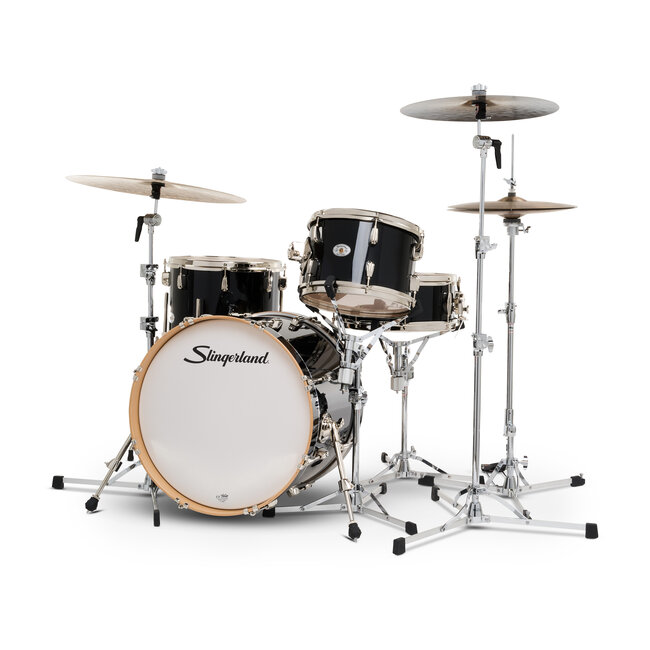 Slingerland - SDKTSKK20N04DKDNB - 4pc Studio King Kit, 12/14F/20K/5.5S, Del Norte Black Lacquer, Nickel Hardware