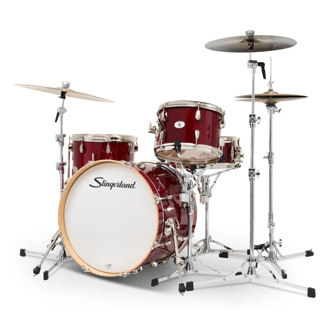 Slingerland - SDKTSKK20N04DKRCR - 4pc Studio King Kit, 12/14F/20K/5.5S, Royal Crimson Lacquer, Nickel Hardware