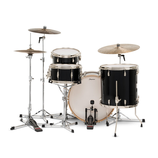 Slingerland - SDKTSKK22N04DNDNB - 4pc Studio King Kit, 13/16F/22K/6.5S, Del Norte Black Lacquer, Nickel Hardware