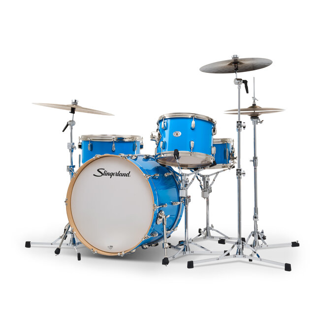 Slingerland - SDKTSKK22N04DNLBL - 4pc Studio King Kit, 13/16F/22K/6.5S, Lunar Blue Lacquer, Nickel Hardware
