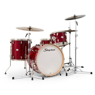 Slingerland Slingerland - SDKTSKK22N04DNRCR - 4pc Studio King Kit, 13/16F/22K/6.5S, Royal Crimson Lacquer, Nickel Hardware