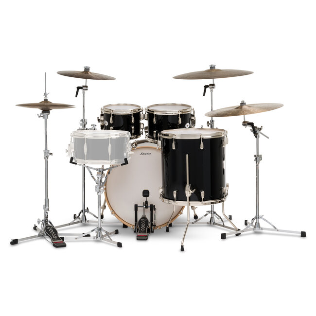 Slingerland - SDKTSKK22N04DWDNB - 4pc Studio King Kit, 10/12/16F/22K, Del Norte Black Lacquer, Nickel Hardware