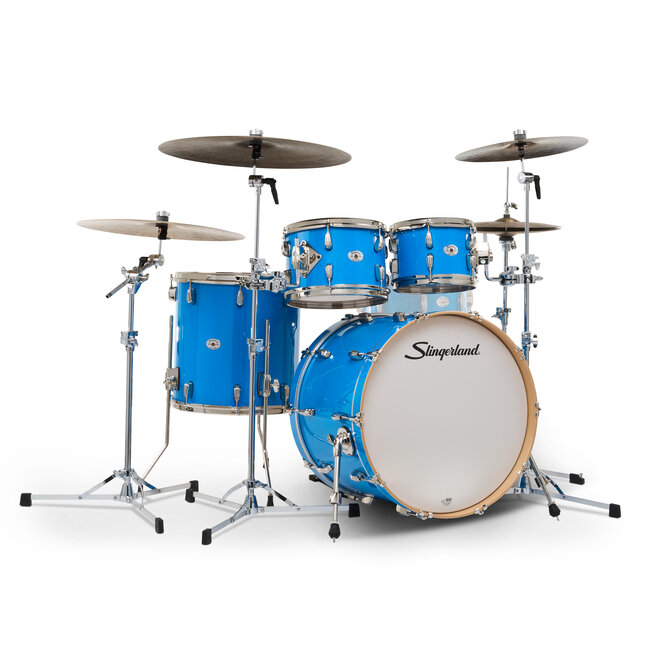 Slingerland - SDKTSKK22N04DWLBL - 4pc Studio King Kit, 10/12/16F/22K, Lunar Blue Lacquer, Nickel Hardware