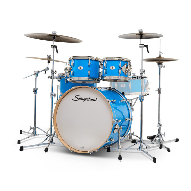 Slingerland - SDKTSKK22N04DWLBL - 4pc Studio King Kit, 10/12/16F/22K, Lunar Blue Lacquer, Nickel Hardware