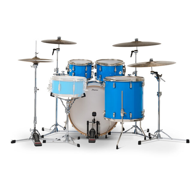 Slingerland - SDKTSKK22N04DWLBL - 4pc Studio King Kit, 10/12/16F/22K, Lunar Blue Lacquer, Nickel Hardware