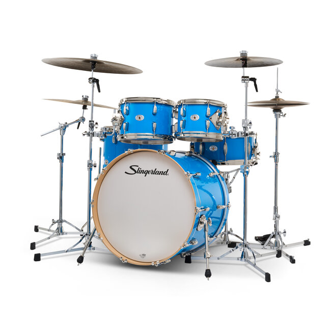Slingerland - SDKTSKK22N05DXLBL - 5pc Studio King Kit, 10/12/16F/22K/6.5S, Lunar Blue Lacquer, Nickel Hardware