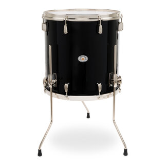 Slingerland Slingerland - SDSK1616TTKLKDNB - 16x16 Studio King Floor Tom, Del Norte Black Lacquer, Nickel Hardware