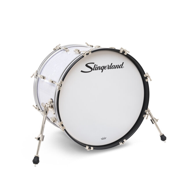 Slingerland - SLFP1418KKK016 - 14x18 Mahogany/Poplar Kick, White Marine Pearl Wrap, Nickel Hardware