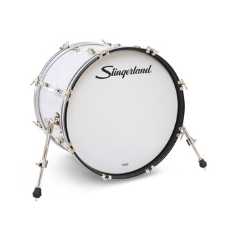 Slingerland Slingerland - SLFP1420KKK016 - 14x20 Mahogany/Poplar Kick, White Marine Pearl Wrap, Nickel Hardware