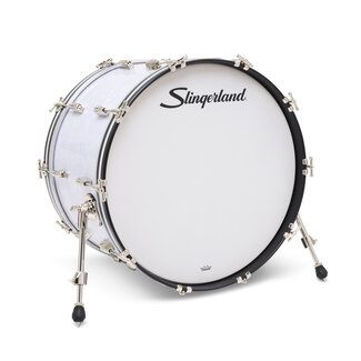 Slingerland Slingerland - SLFP1422KKK016 - 14x22 Mahogany/Poplar Kick, White Marine Pearl Wrap, Nickel Hardware