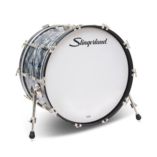 Slingerland Slingerland - SLFP1422KKK069 - 14x22 Mahogany/Poplar Kick, Black Diamond Pearl Wrap, Nickel Hardware