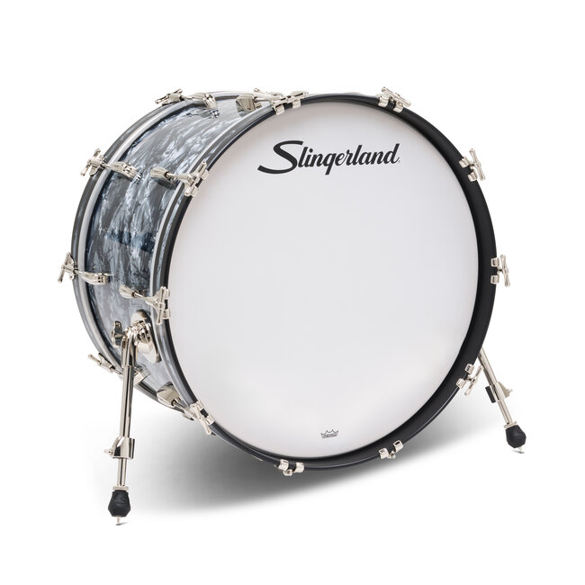 Slingerland - SLFP1422KKK069 - 14x22 Mahogany/Poplar Kick, Black Diamond Pearl Wrap, Nickel Hardware