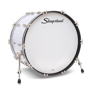 Slingerland Slingerland - SLFP1424KKK016 - 14x24 Mahogany/Poplar Kick, White Marine Pearl Wrap, Nickel Hardware