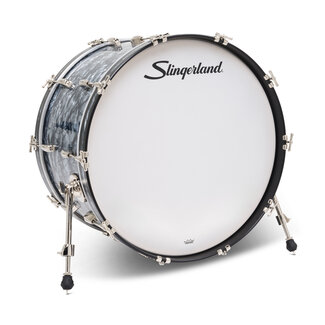 Slingerland Slingerland - SLFP1424KKK069 - 14x24 Mahogany/Poplar Kick, Black Diamond Pearl Wrap, Nickel Hardware