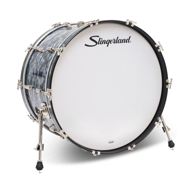 Slingerland - SLFP1424KKK069 - 14x24 Mahogany/Poplar Kick, Black Diamond Pearl Wrap, Nickel Hardware