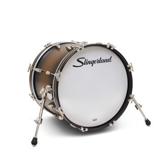 Slingerland Slingerland - SLLS1418KKK372 - 14x18 Mahogany/Poplar Kick, Black & Gold Lacquer, Nickel Hardware